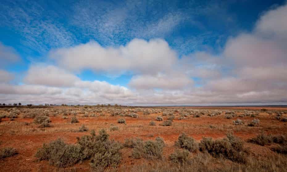 Australian outback landscape near Broken Hill, NSW Australia.
