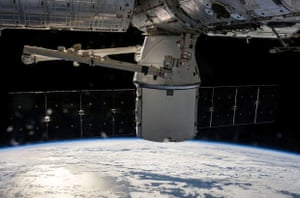 SpaceX Dragon craft and ISS