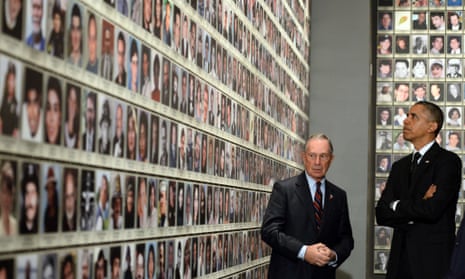Obama and Bloomberg at the 9/11 museum.