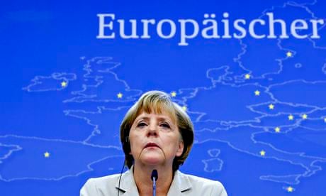 German Chancellor Merkel holds a news conference during the EU leaders summit in Brussels