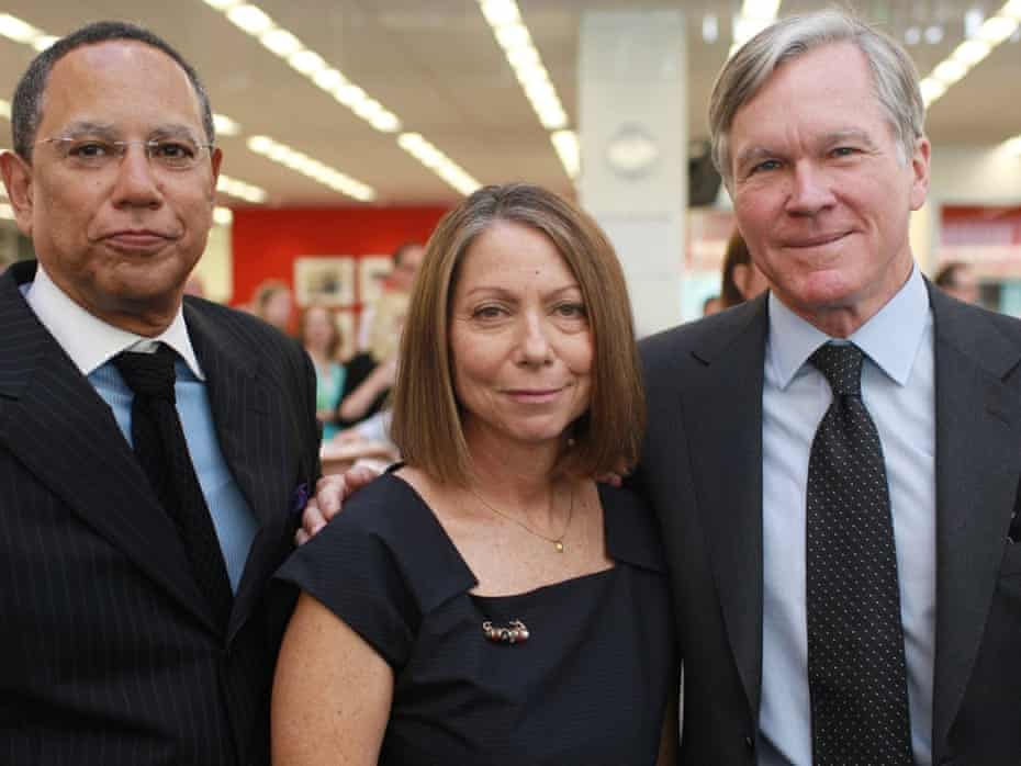 Jill Abramson with Dean Baquet, left, and former executive editor Bill Keller, right, in 2011.