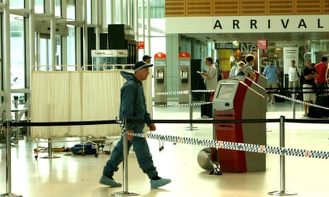 The scene at Sydney airport where Anthony Zervas was killed.
