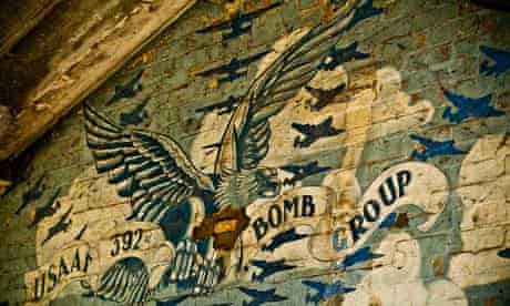 Wartime mural at airbade in Norfolk