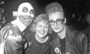Watts with Boy George and Philip Salon, left.