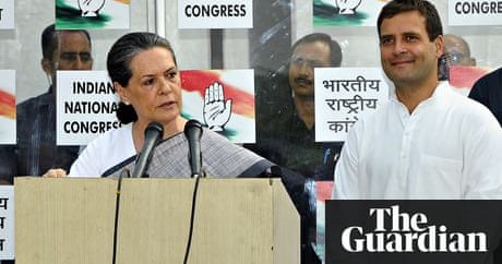 Image result for rahul setires on bjp while leaving to US with sonia