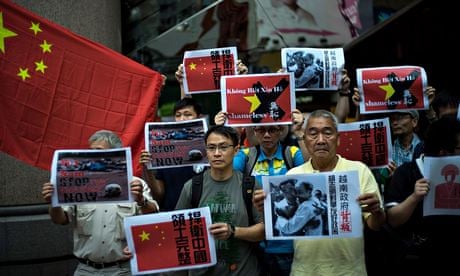 Anti-Vietnam protestsrt In Hong Kong