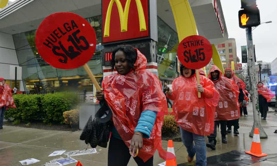 McDonald's protesters in Chicago last week.