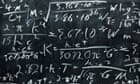 Maths equations on a blackboard