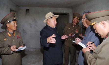 Kim Jong-un visits a Pyongyang construction site. Photo released by North Korea's official KCNA news agency on 21 May 2014.