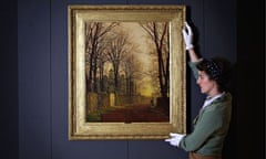 Paintings By Atkinson Grimshaw Are Prepared Ahead Of The Opening Of New Exhibition At The Guildhall