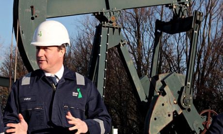 Cameron visits shale drilling plant