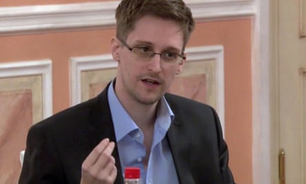 Edward Snowden in Moscow after revealing the scale of state surveillance.