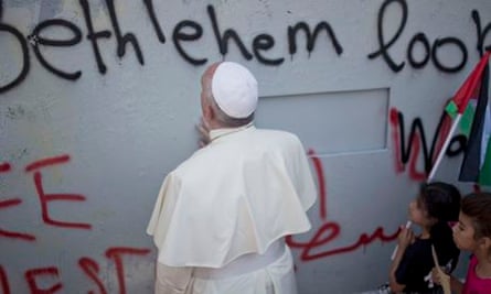 Pope Francis visits Israel's separation barrier in Bethlehem