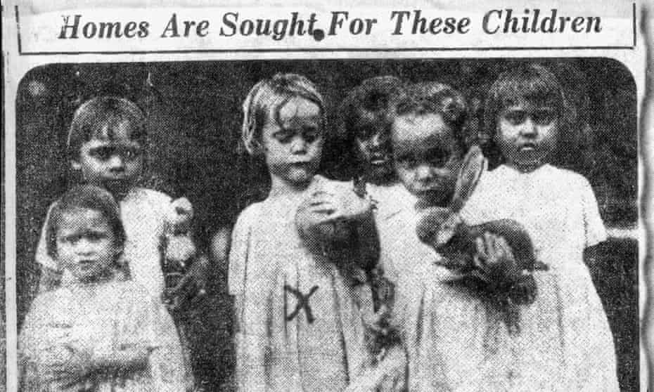 1934 newspaper clipping asking for homes for Indigenous children