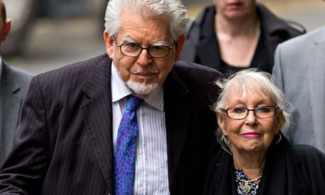Rolf Harris arrives at Southwark crown court with his wife, Alwen Hughes