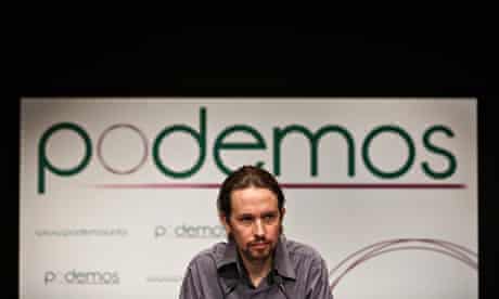 Pablo Iglesias, head of leftist group "Podemos",