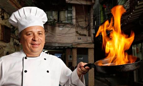 Glimário Joao dos Santos, chef of a restaurant in the Rocinha favela. Photograph: Marcos Pinto