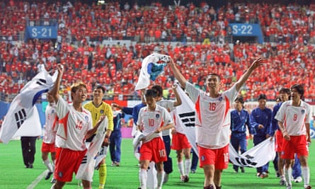 The South Koreans celebrate delivering the wish voiced by their supporters.