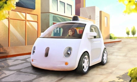 Look, no hands: an artist’s sketch, released by Google last week, of the new driverless pods.