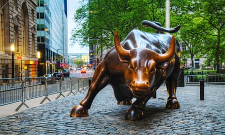 Charging Bull sculpture in New York City.