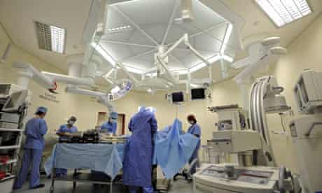 An operation in progress at the Carolina Medical Centre in Warsaw, Poland.