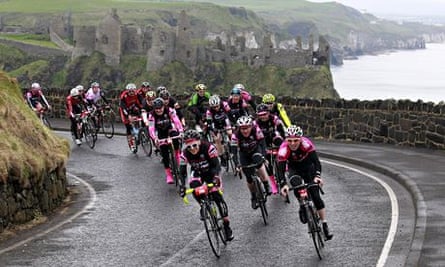 Antrim coast cyclists
