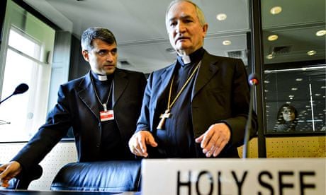 Archbishop Silvano Tomasi (right) at the UN committee against torture