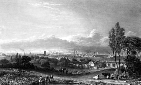 A view of Manchester in 1844 by Thomas Higham.