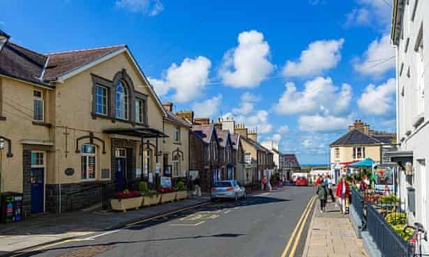 St David's with City Hall to the left in Pembrokeshire, Wales.