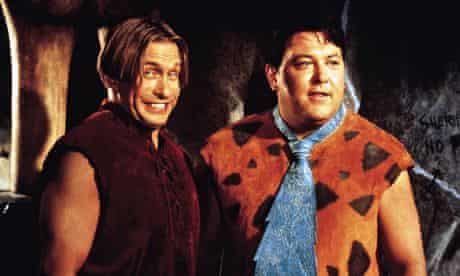 Stephen Baldwin, left, and Mark Addy in The Flintstones In Viva Rock Vegas