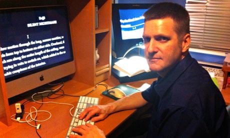 Nick Sturley at his computer