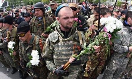 Pro-Russia militiants in Donetsk