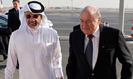 Mohamed Bin Hammam and Sepp Blatter meet in Doha, in 2010. 