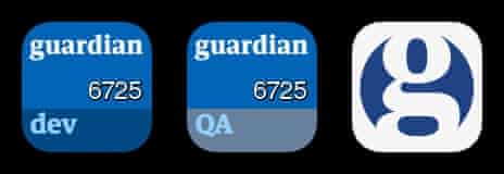 Guardian news app 3.0 icons