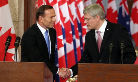 Tony Abbott and Stephen Harper