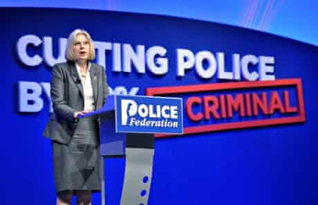 Theresa May speaks to the Police Federation.