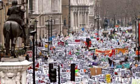 The Iraq war protest in London, on 15 February 2003