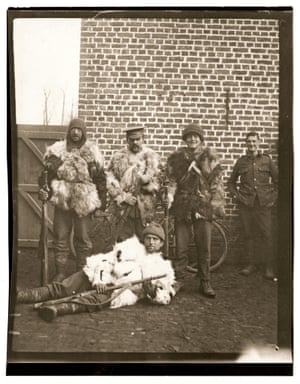 Goatskins were widely issued to the infantry. Both waterproof and windproof, they very popular in the trenches, as this picture from the winter of 1914 shows.