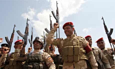 Iraqi army troops in Baghdad