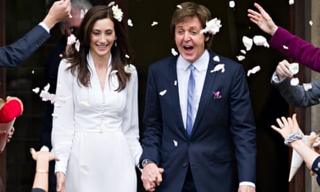 Paul McCartney and his new wife Nancy Shevell 