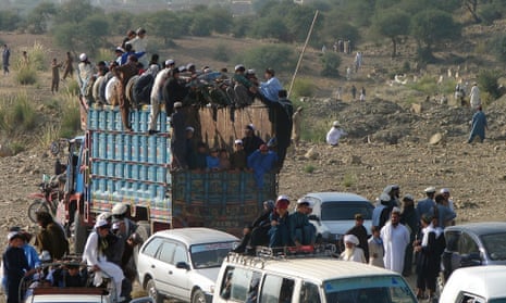 People fleeing North Waziristan amid attacks by the Pakistani military on militants blamed for a deadly siege of Karachi airport.