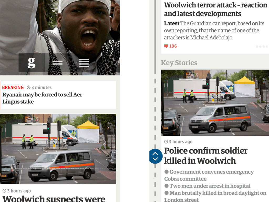 Timeline and collapsing feed prototypes.