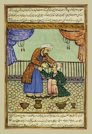 A Persian Dentist: An Illustration from the Koran from around 1900.
