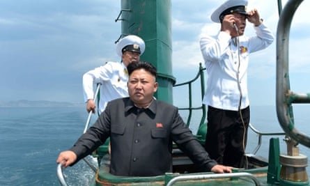 Kim Jong-Un onboard a submarine.