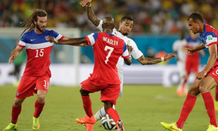 Ghana's Kevin-Prince Boateng in action against the US.