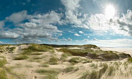 Sand dunes with ridges on the North Sea coast