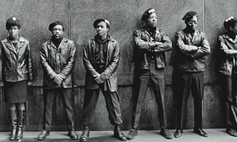 Black Panther Party members outside the New York City courthouse in April 1969.