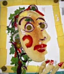 Pablo Picasso's 'Portrait of Dora Maar' recreated in salad