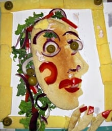 Pablo Picasso's 'Portrait of Dora Maar' recreated in salad