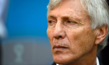 Colombia's Argentine head coach Jose Pekerman during the match.